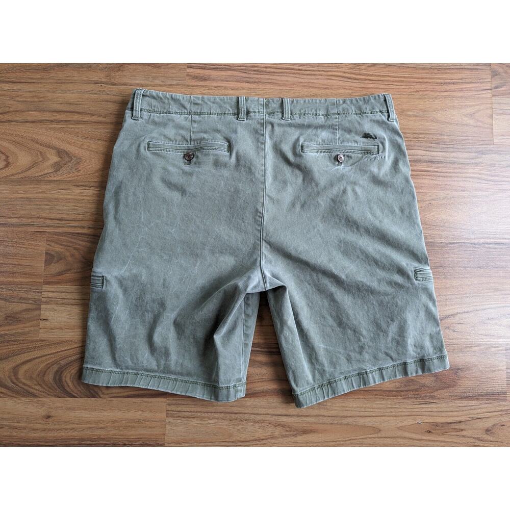 TOMMY BAHAMA BORACAY 10" INCH SHORTS MENS 40 Army Green STRETCH Chino C3 - Picture 2 of 12